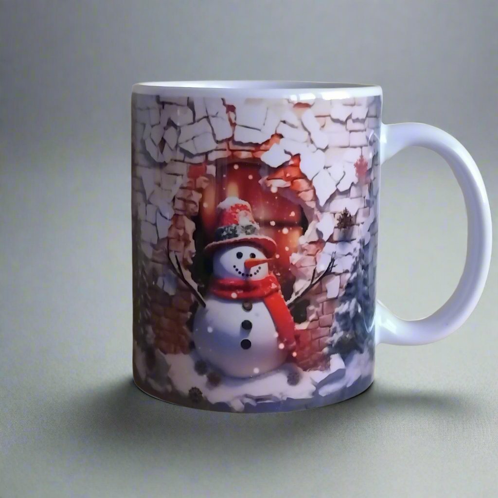 Christmas 3D snowman mug